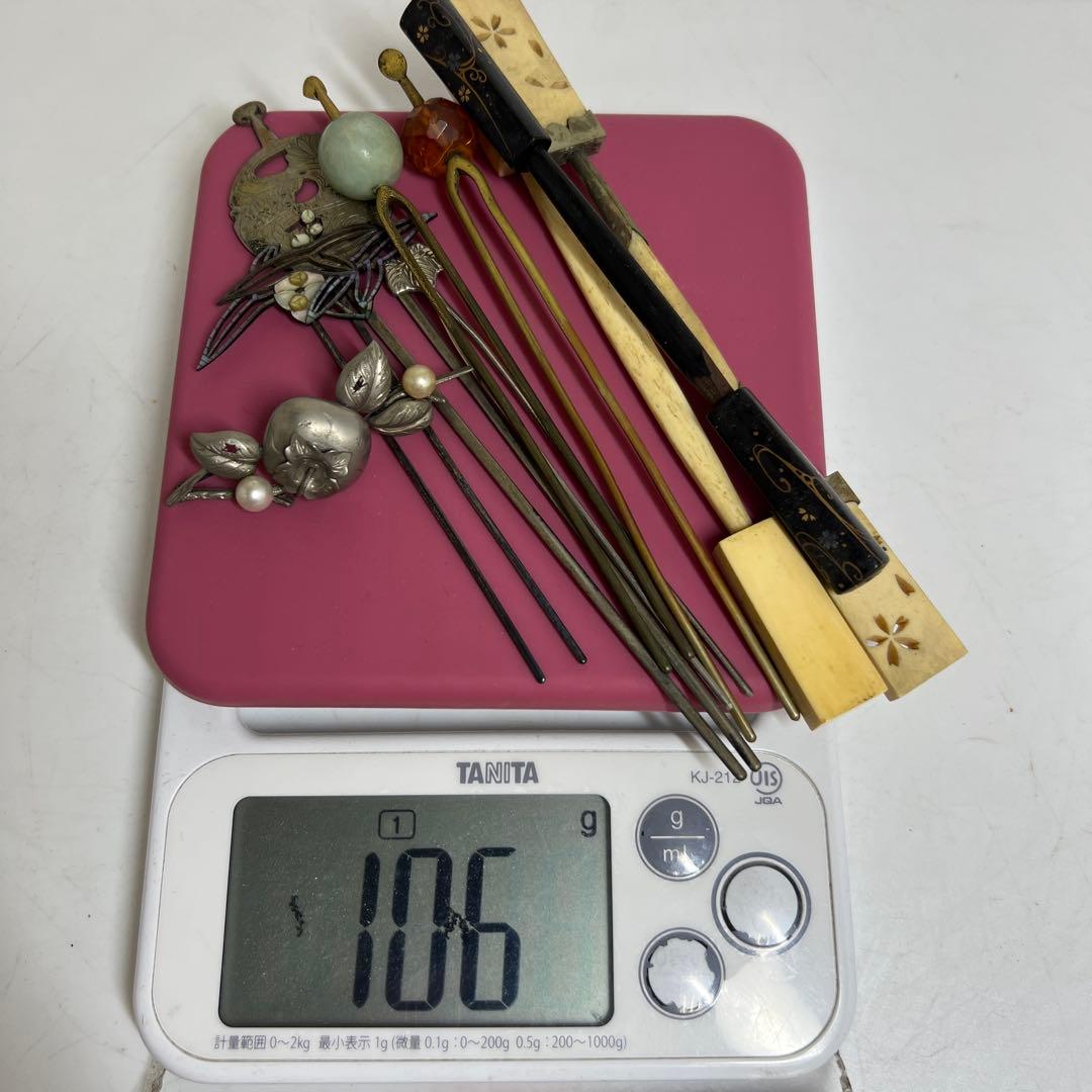 極上 本翡翠 銀細工 簪 ブローチ 106g 東キ8-0127☆2F タサチ - メルカリ