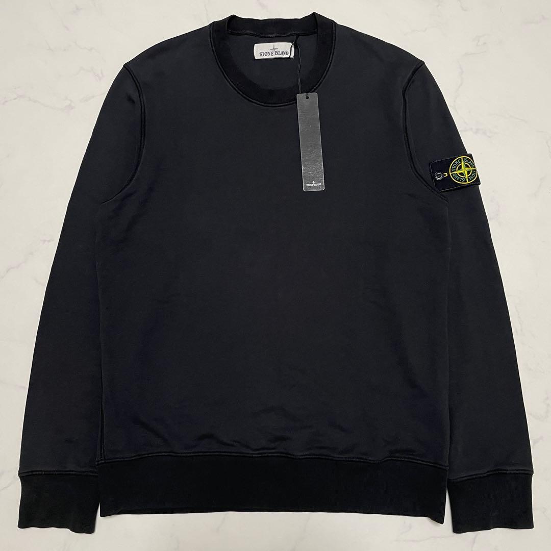 STONE  コットン　クルーネック　トレーナー　ブラック　Lサイズ STONE ISLAND - 【残りわずか】【再入荷】6100003 / COTTON FLEECE