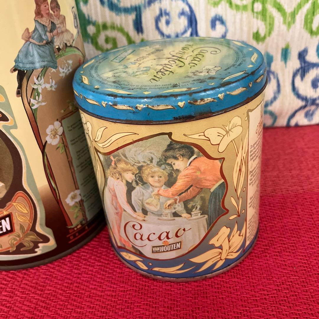 アンティーク❣️バンホーテン ココア レトロ 缶 cocoa 空き缶セット