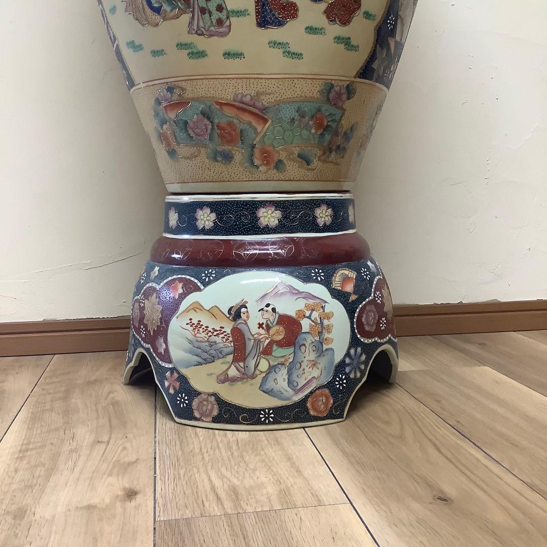 薩摩焼？ 古代美人図 壺飾り壺 沈香壺 大型 大サイズ M109209424