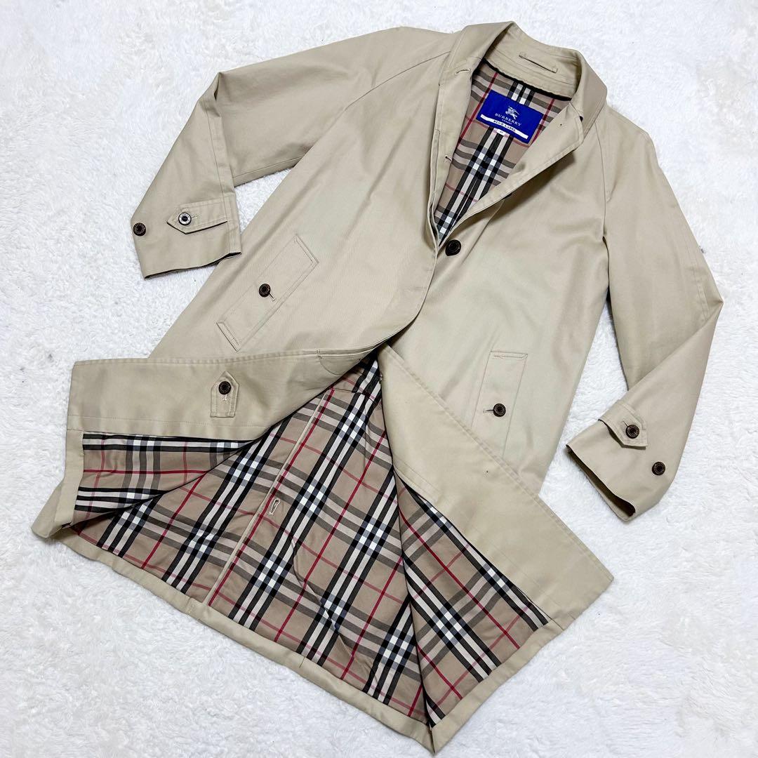 バーバリーブルーレーベル ステンカラーコート ハニーベージュ ノバ