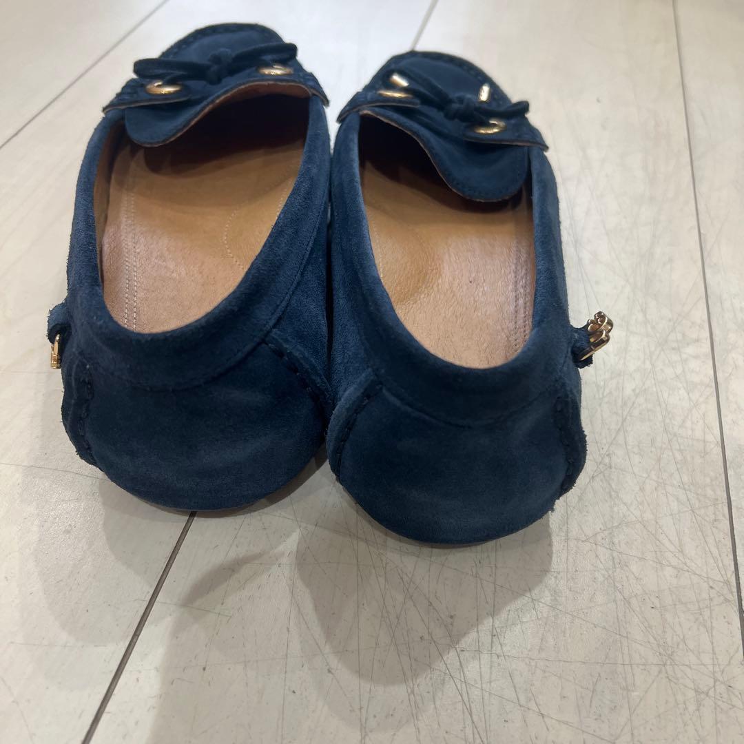 美品UGG ネイビー スエード モカシン - メルカリ
