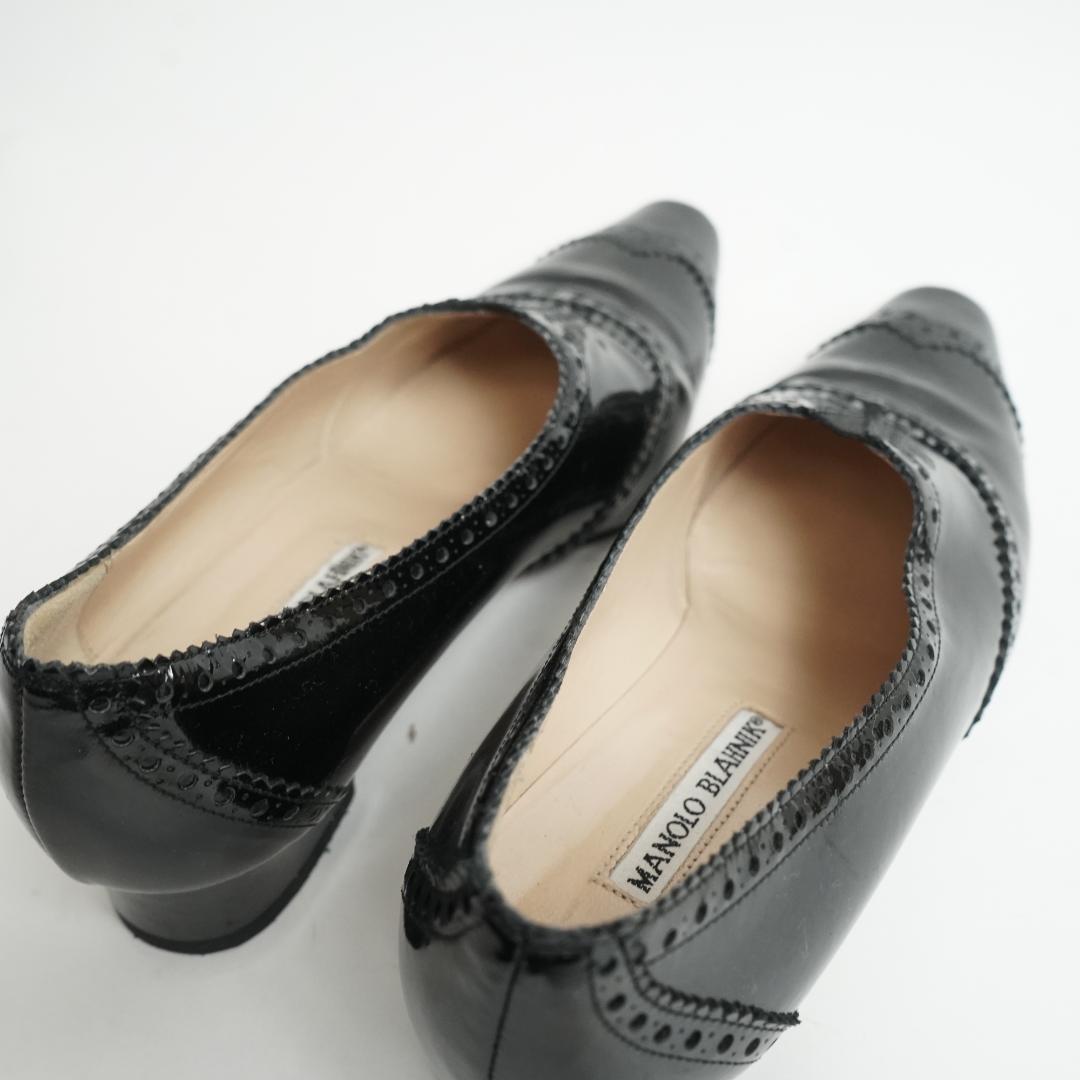 【美品】マノロブラニク エナメル ローファー レザー 24.5cm