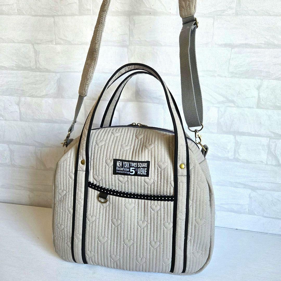 JUNE様 丸型ボストンバッグ(L) ヌビキルト ハンドメイド