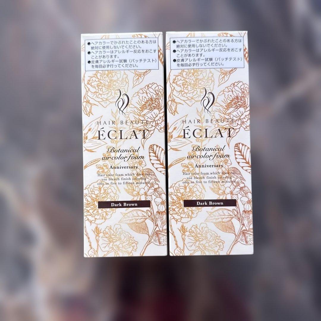 ヘアボーテ　エクラ　ボタニカル　エアカラーフォームEX ダークブラウン新品　2点 ヘアボーテ エクラ ボタニカルエアカラーフォーム ダークブラウン