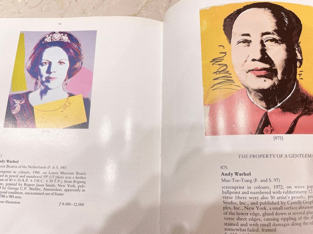 クリスティーズ オークション カタログ 1990年 近現代版画 前衛芸術家