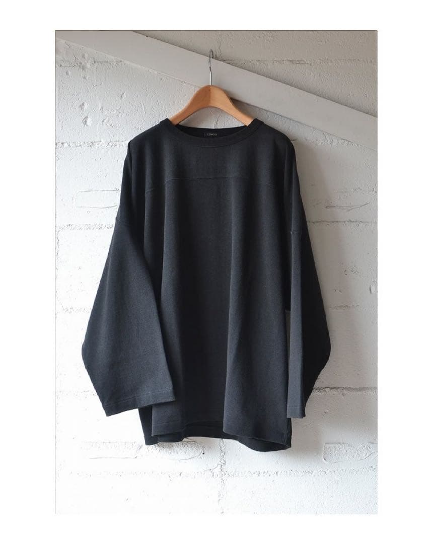 COMOLI / COMOLI / フットボールTシャツ fade black