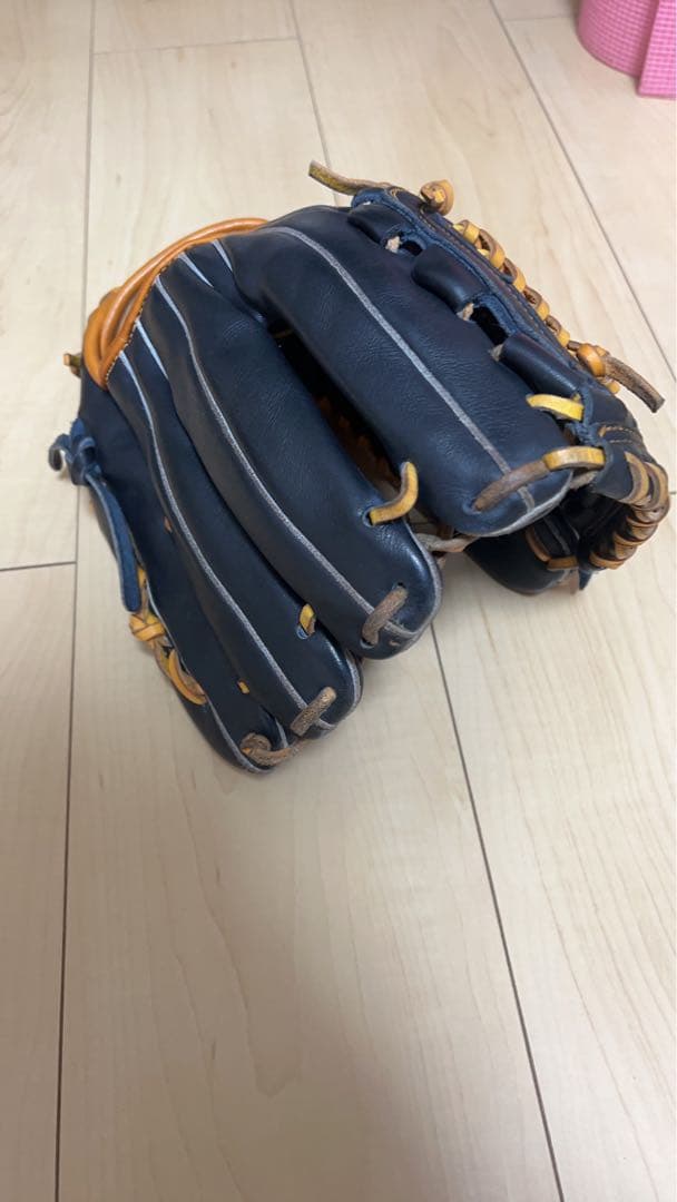 Shigeo 軟式グローブ 黒/オレンジ - グローブアウトレット ストア