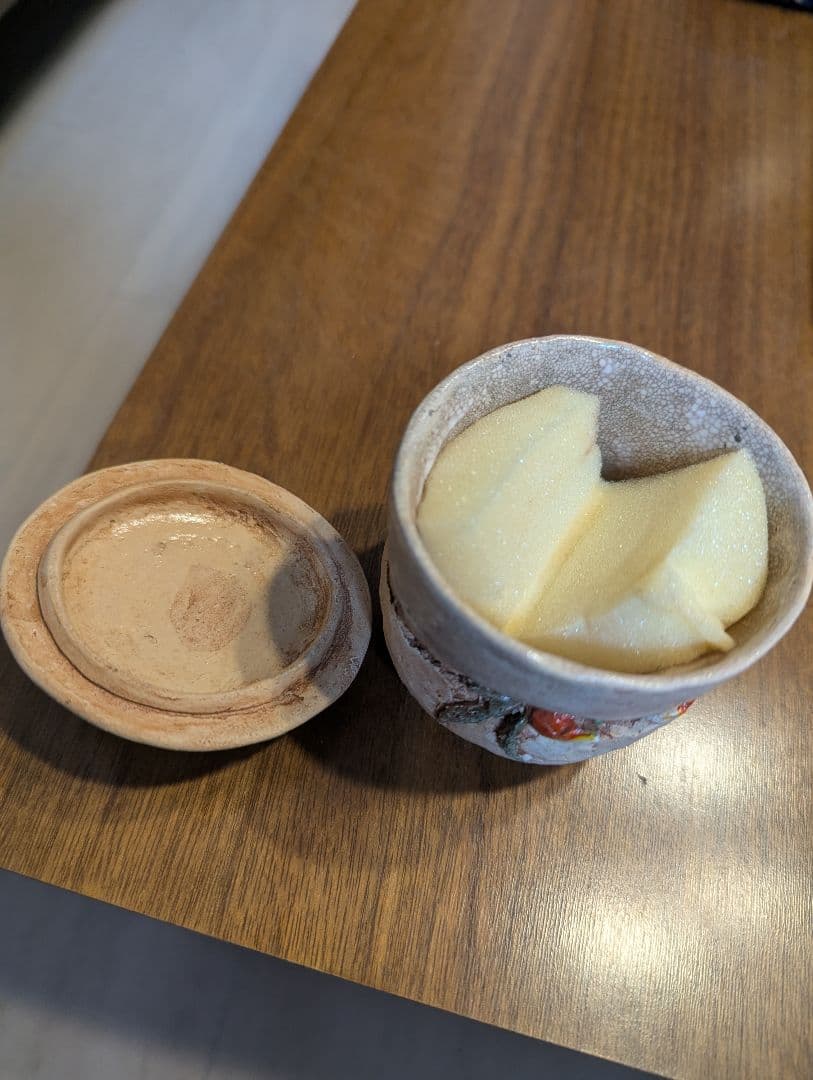 水月焼 湯呑 天神蟹 アンティーク レトロ 骨董 明治 大正 縁起物