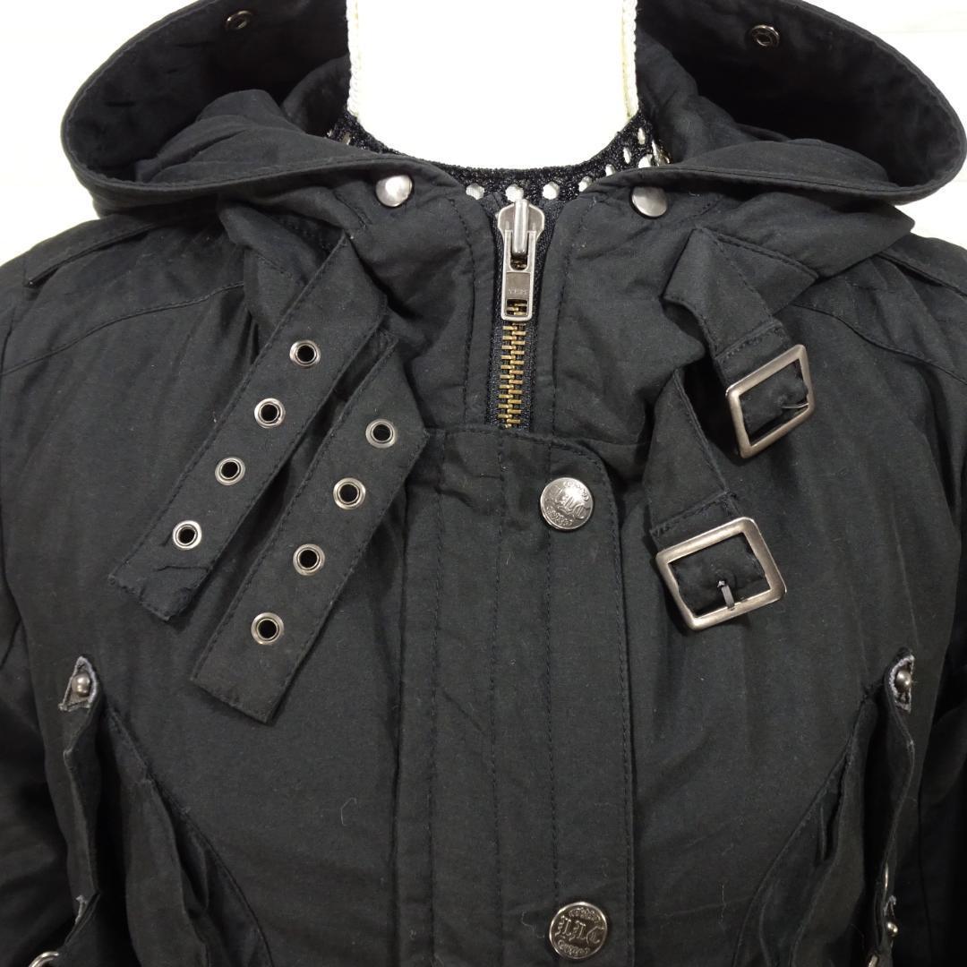 y2k 平成ギャル ギミック ダークコア グランジ フード付きモッズコート