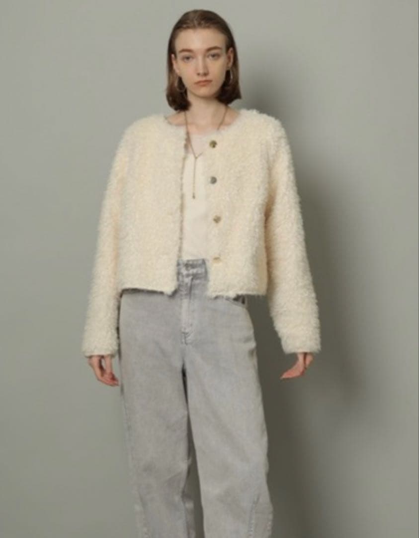 CADUNE カデュネ ボアジャン ボアコート 金ボタン 38 - メルカリ