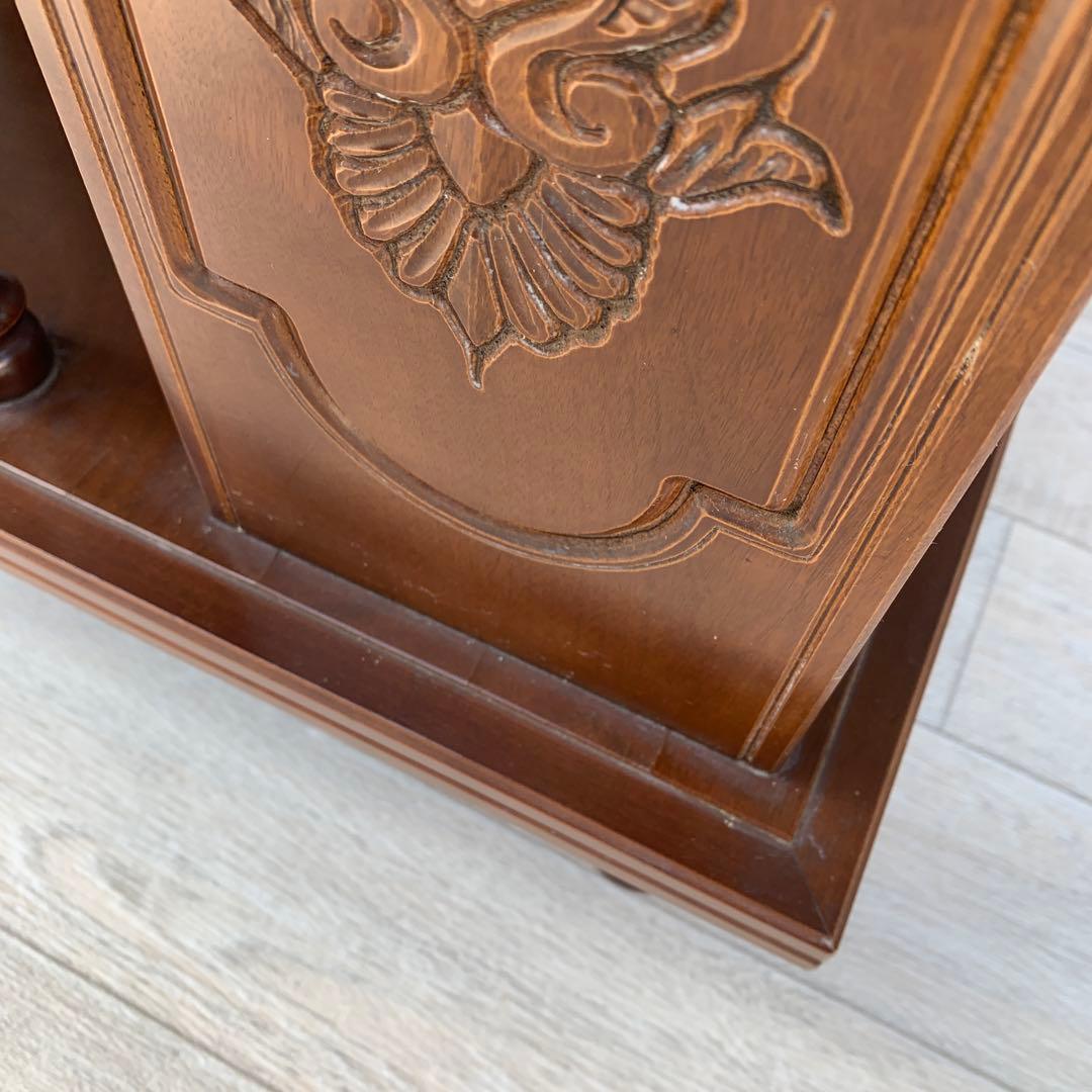 国会議事堂 徳田家具 桜材 サイドテーブル 花台 収納 - メルカリ