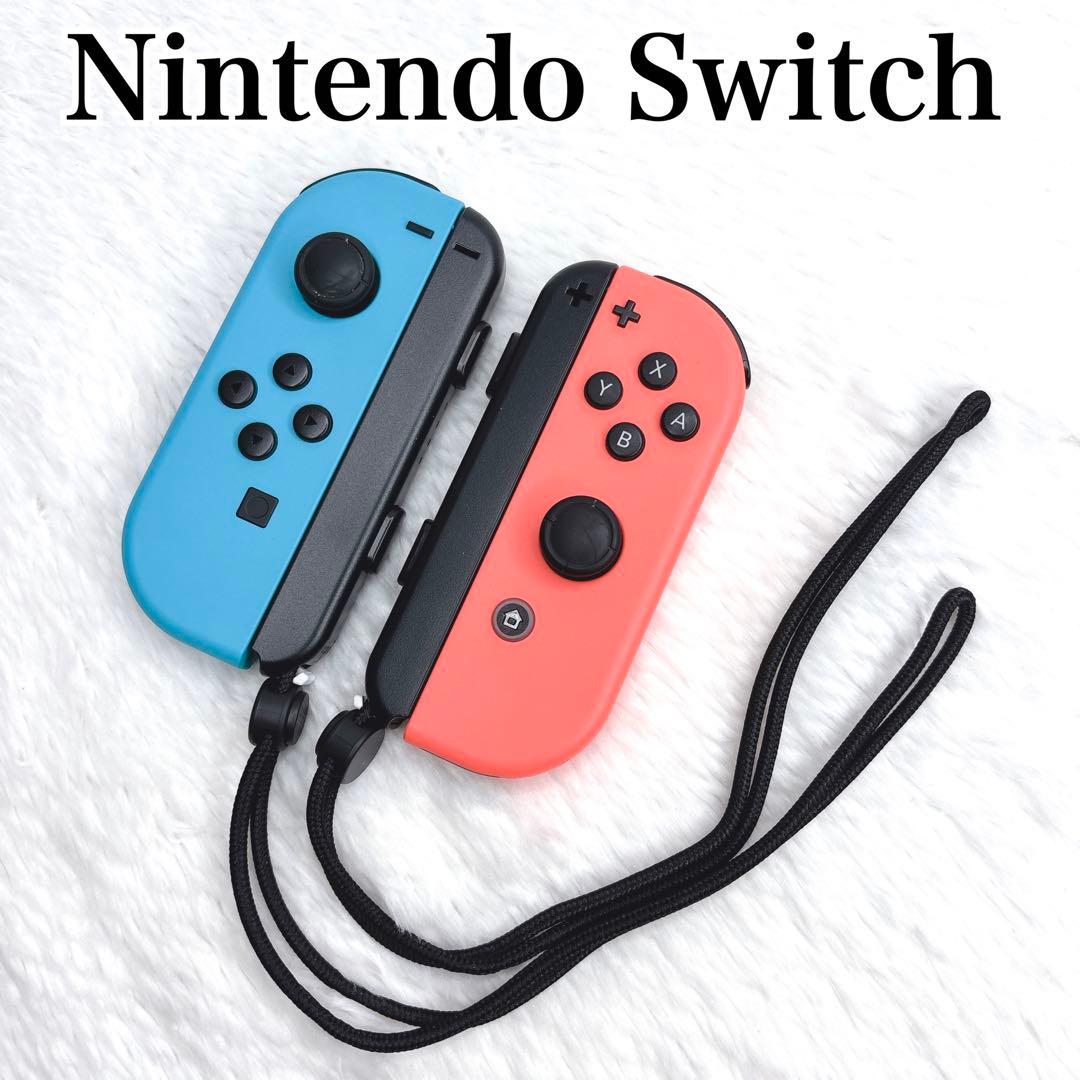 Nintendo Switch 純正ジョイコン ストラップ付 - メルカリ