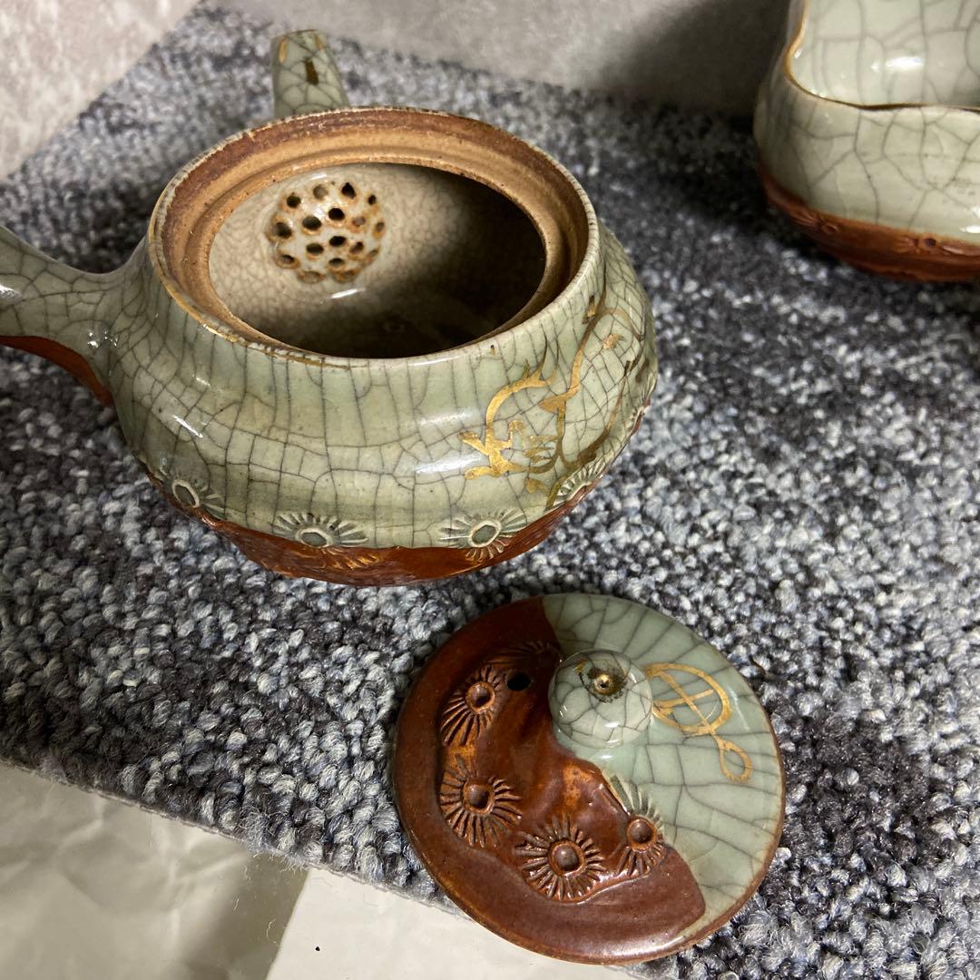 相馬焼 相馬幸山 相馬吉忠 茶器揃い 煎茶揃い 茶器セット 宝瓶 湯さ