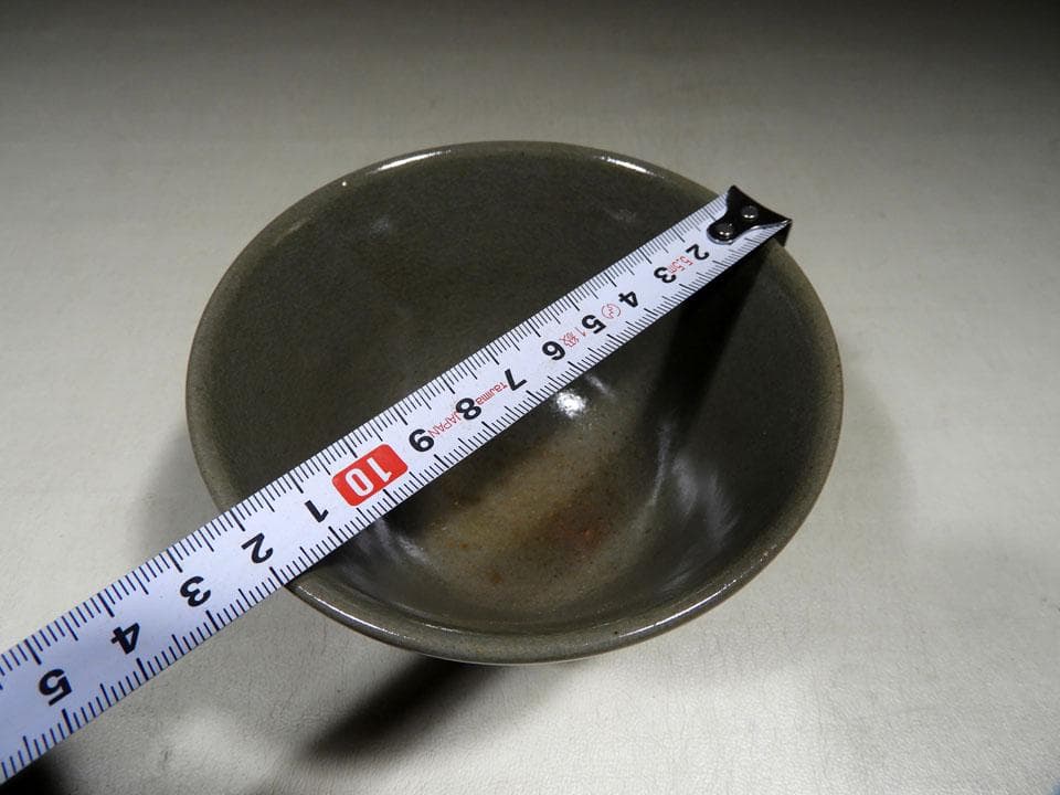 ○貴重 肥後 八代焼 高田焼 唐津焼 切高台 抹茶 茶碗 茶道具 合箱 径