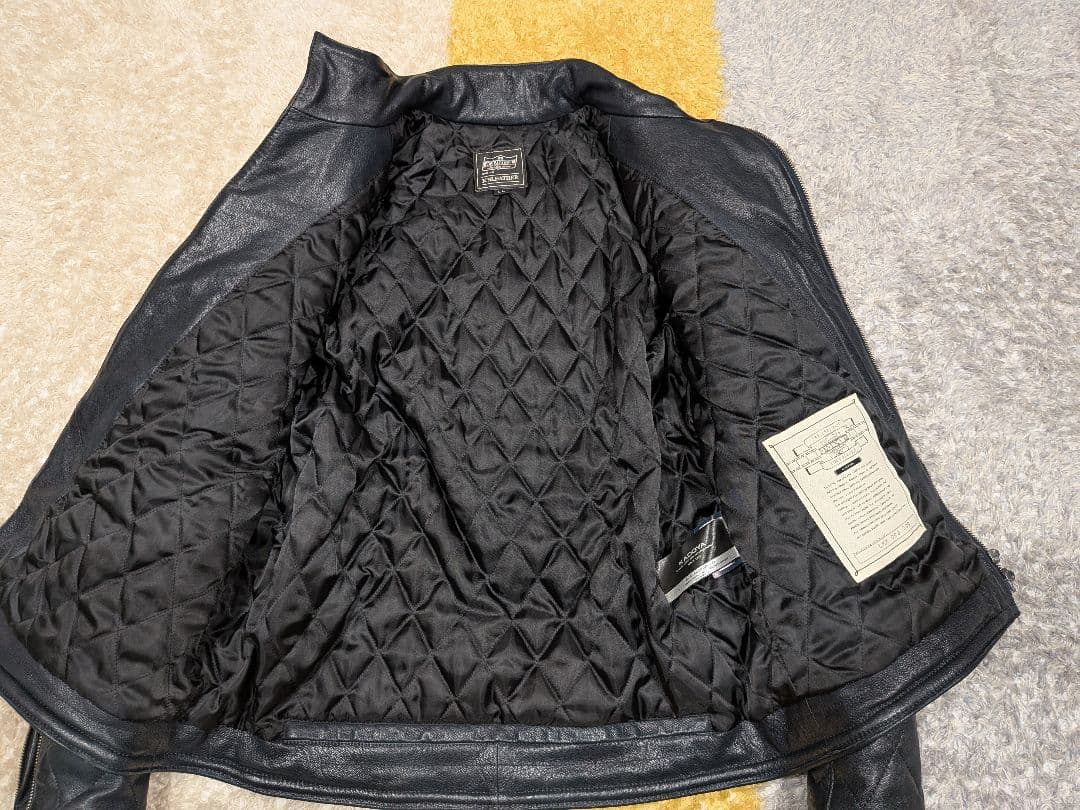 KADOYA カドヤ DB9 レザージャケット サイズ：LL NAVY - メルカリ