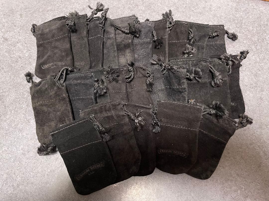 クロムハーツ　巾着 25個セット CHROME HEARTS クロムハーツ フレア ドローストリング サック レザー