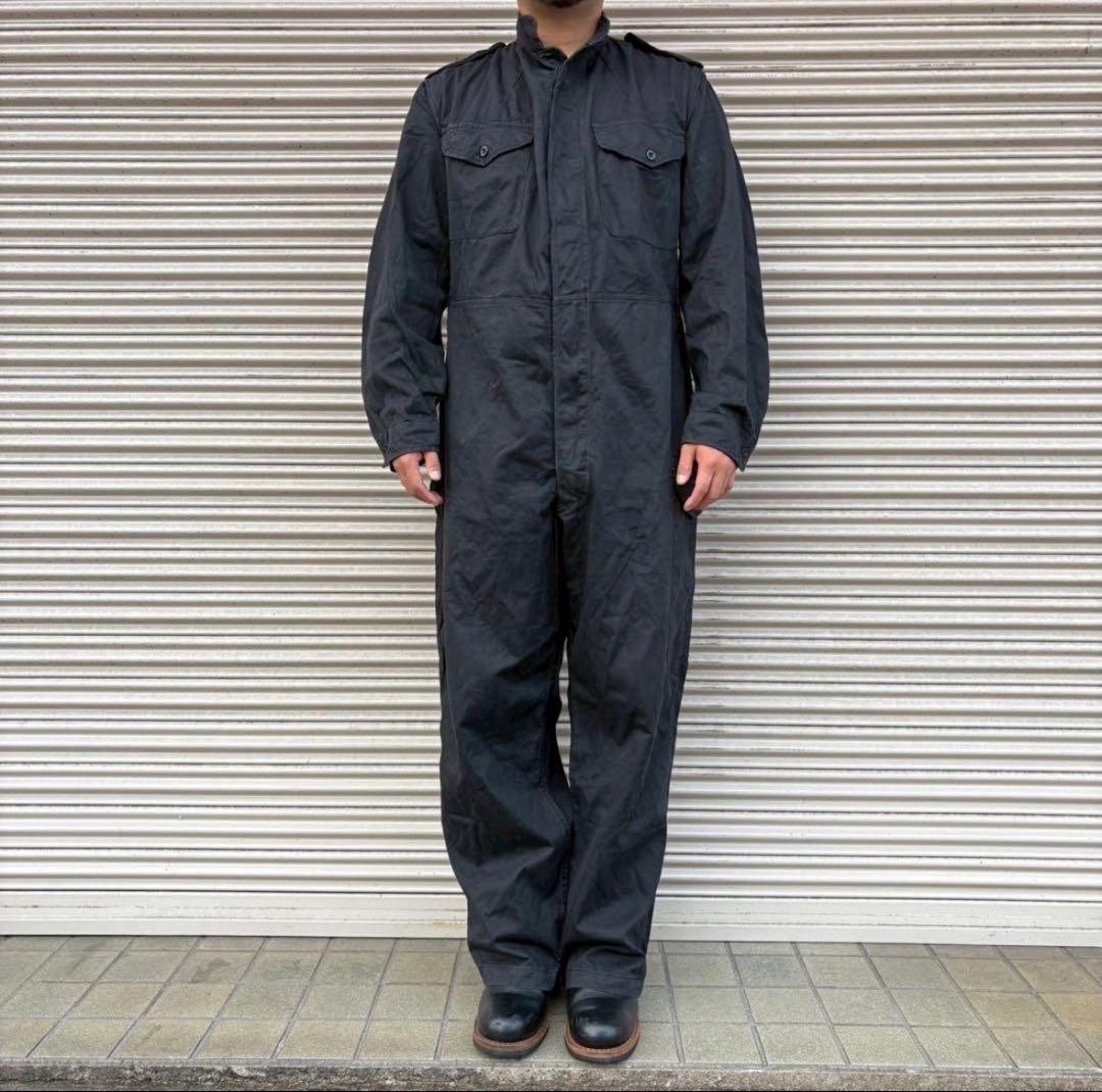 希少 良品 パキスタン軍 実物 ミリタリー オールインワン つなぎ 黒