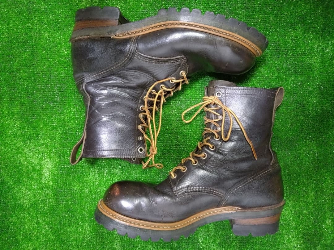 レッドウィング ロガーブーツ 型番不明 プリント羽タグ 60s〜70s 茶芯