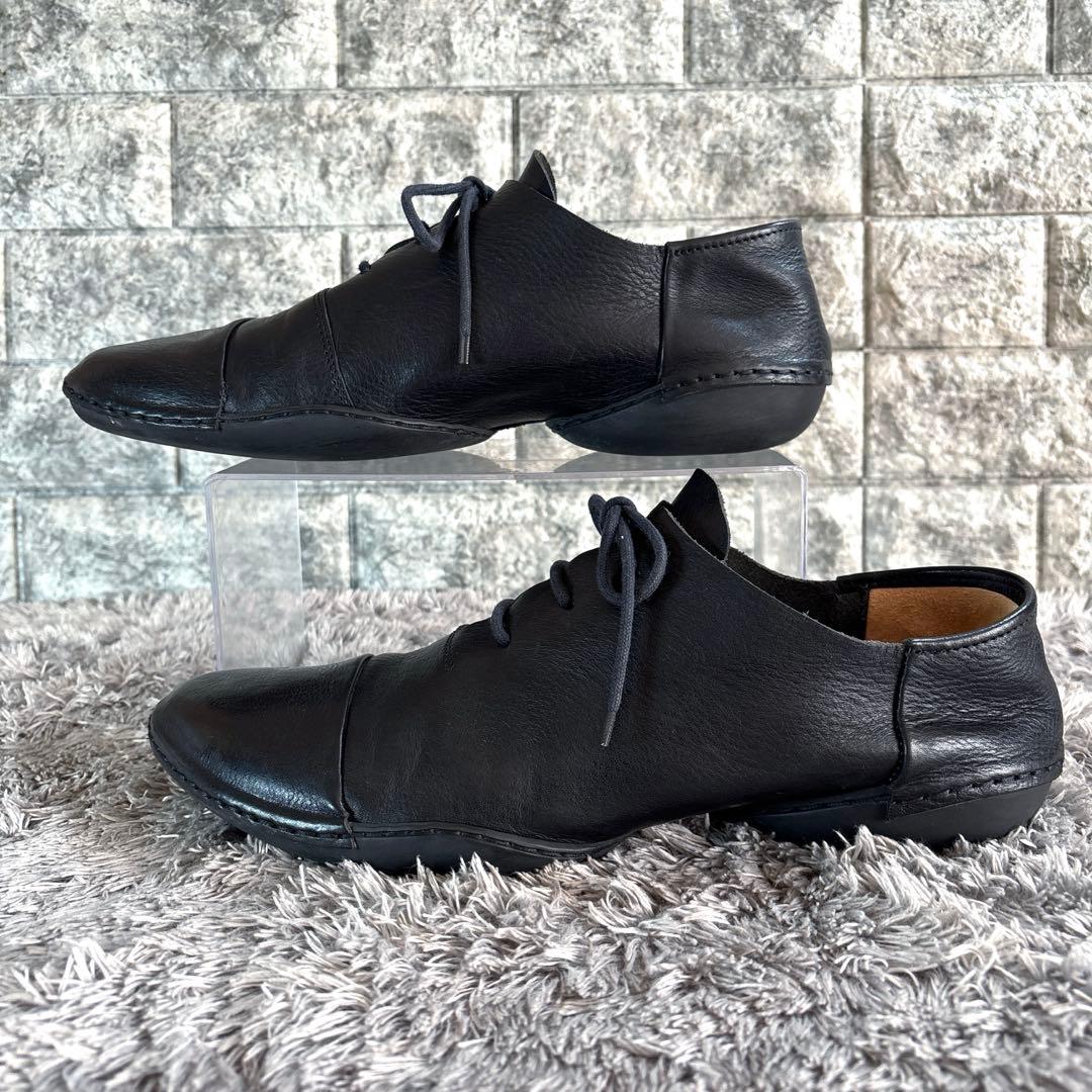 極美品❣️trippenトリッペン 厚手シボ革 レースアップシューズ