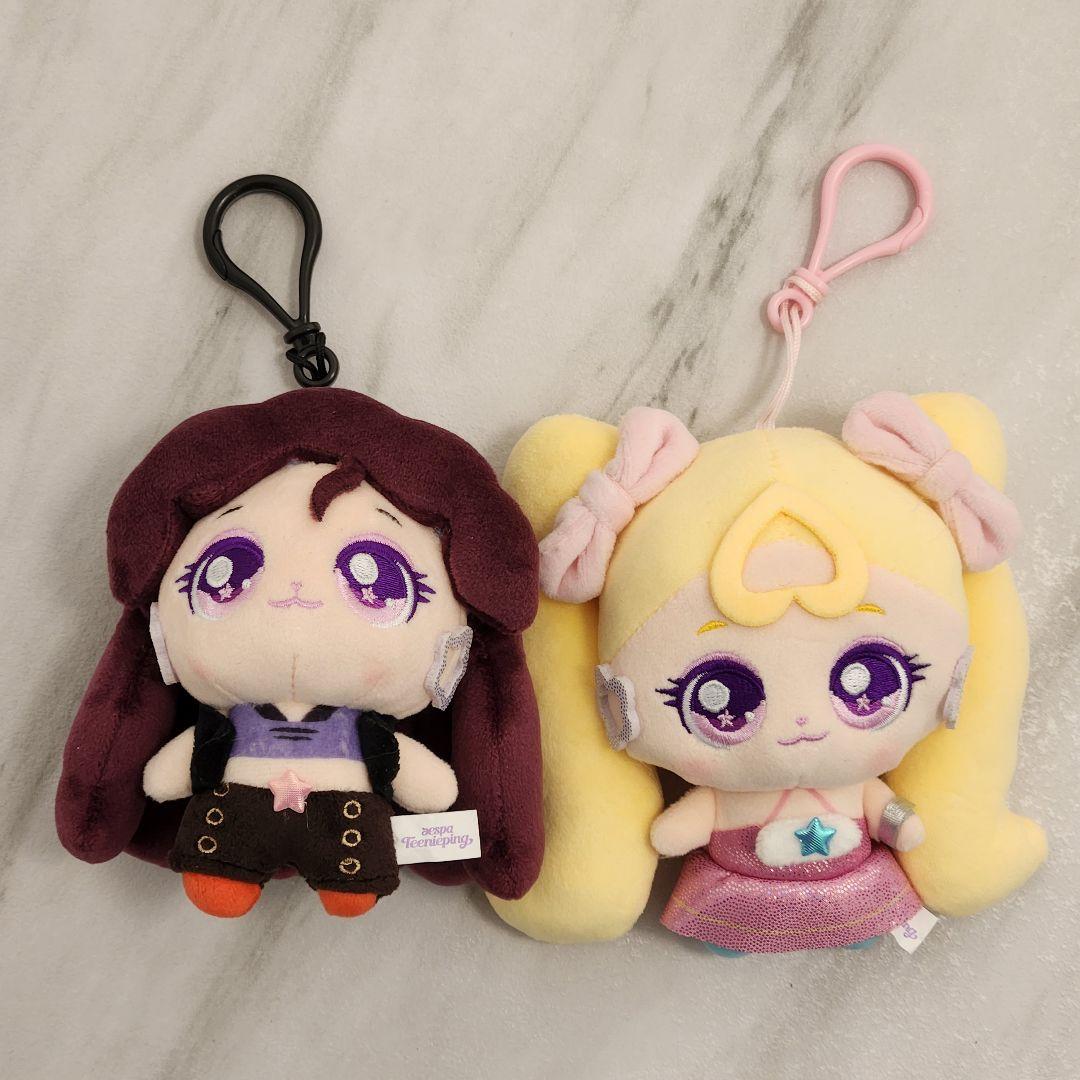 エスパ aespa ウィンター ティニピン ぬいぐるみ キーホルダー 2個セット エスパ aespa カリナ ティニピン ぬいぐるみ キーホルダー 2個セット