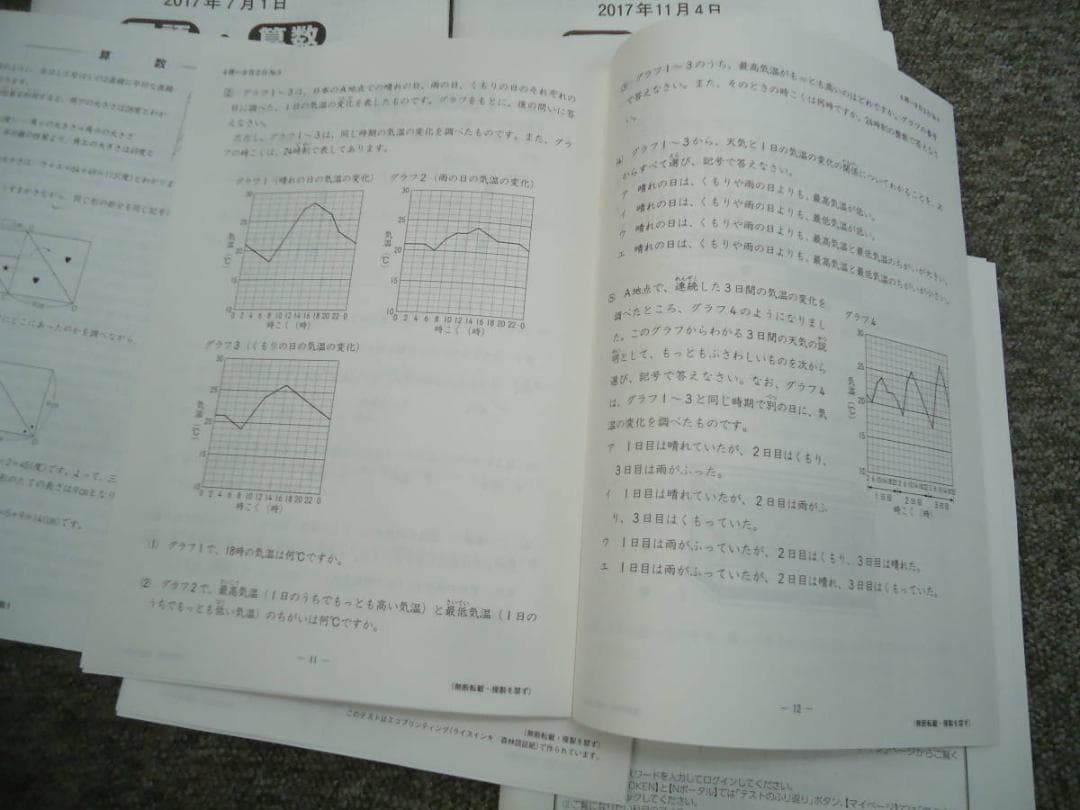 日能研4年 全国公開模試7回/学習力育成19回/春/夏/冬