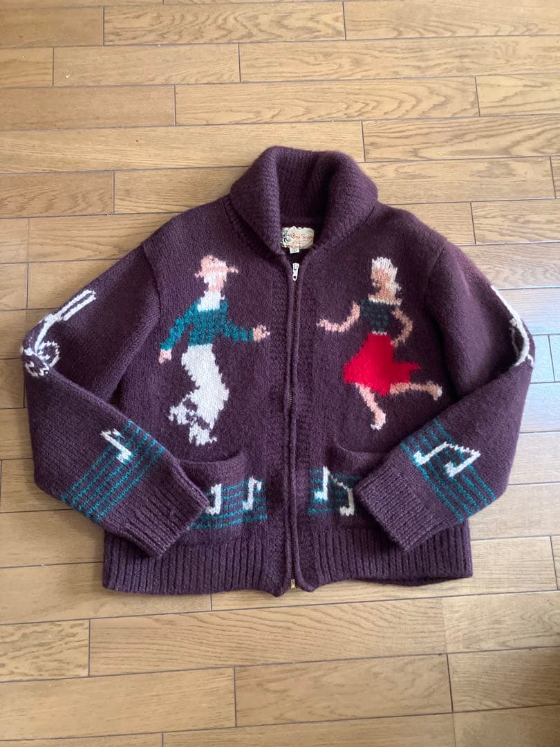 Dry Bones ドライボーンズダンスモチーフカウチンニット 初期タグ