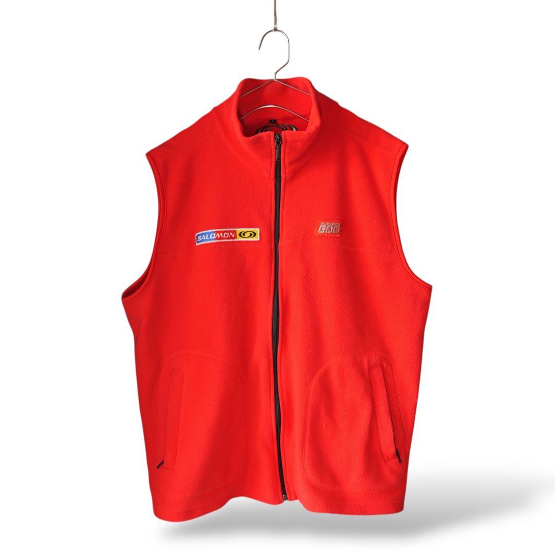 Vintage SALOMON 90s フリース ベスト 古着 テック 古着 90年代 アールイーアイ REI WINDBLOC SERIES POLARTEC ポーラ