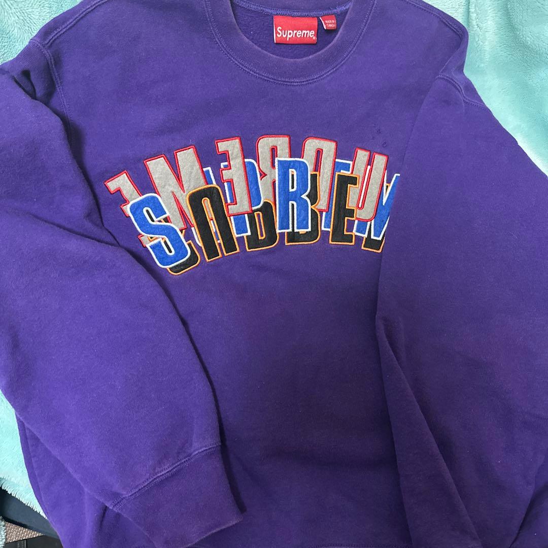 SUPREME カラフルロゴ 紫トレーナー - メルカリ