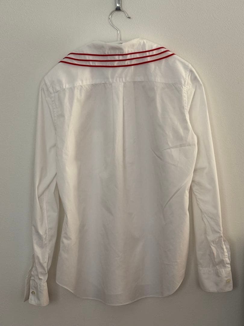COMME des GARÇONS GIRL パイピング 赤 ブラウスM - メルカリ