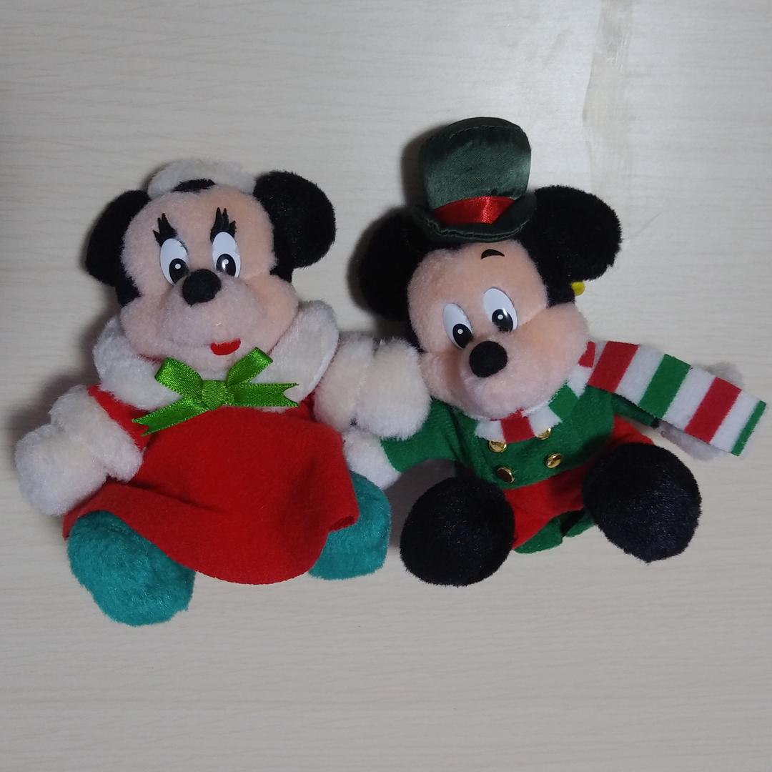 ディズニー ぬいば レトロ クリスマス ミッキー ミニー セット Xmas