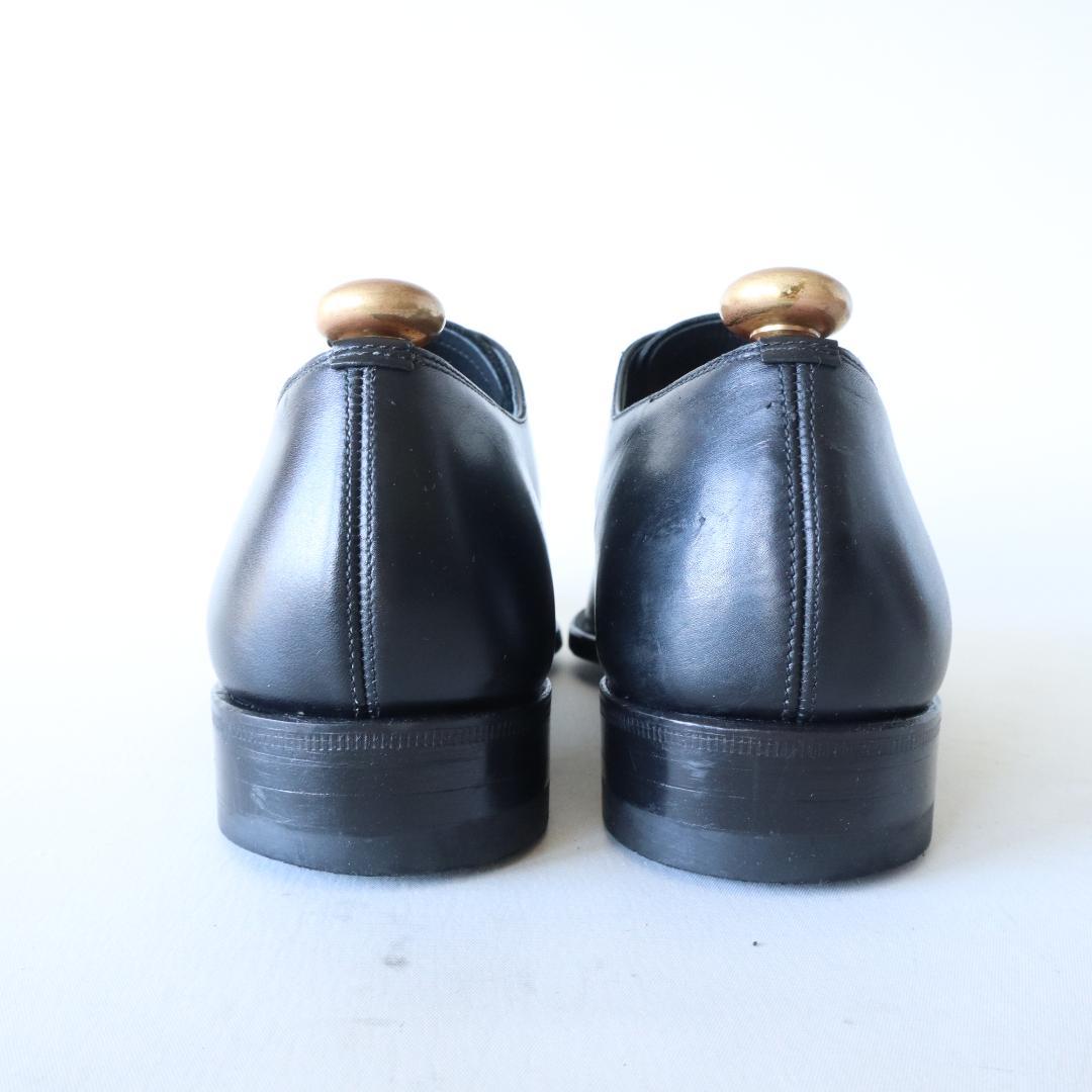 美品　バーバリー　大塚製靴　外羽根プレーントゥ　黒　25.5cm EEE