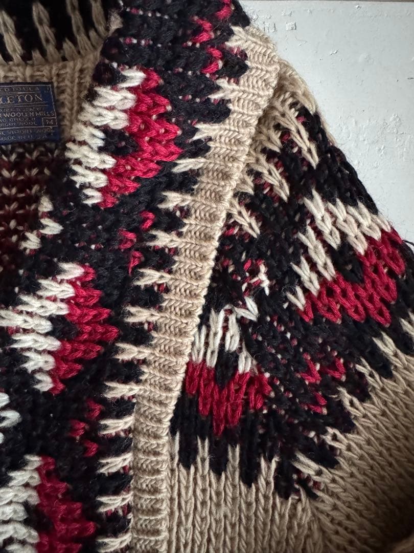 希少70〜80s USA製 PENDLETON カウチンTALON リングジップ - メルカリ