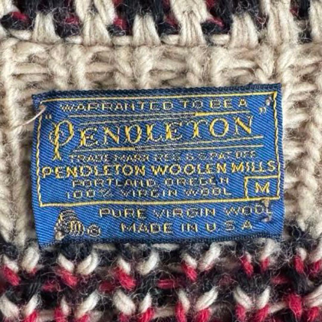 希少70〜80s USA製 PENDLETON カウチンTALON リングジップ - メルカリ