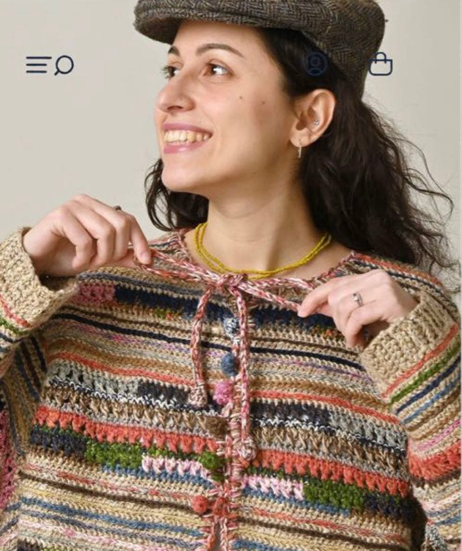 45R 2026春 ラグ編みリネンのボレロ - メルカリ