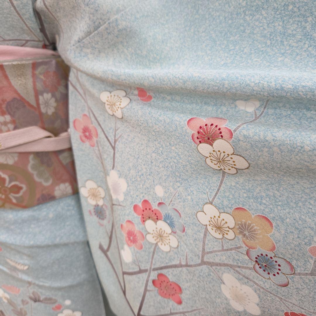 訪問着4点フルセット着物、袋帯、帯締め、帯揚げ トールサイズ対応