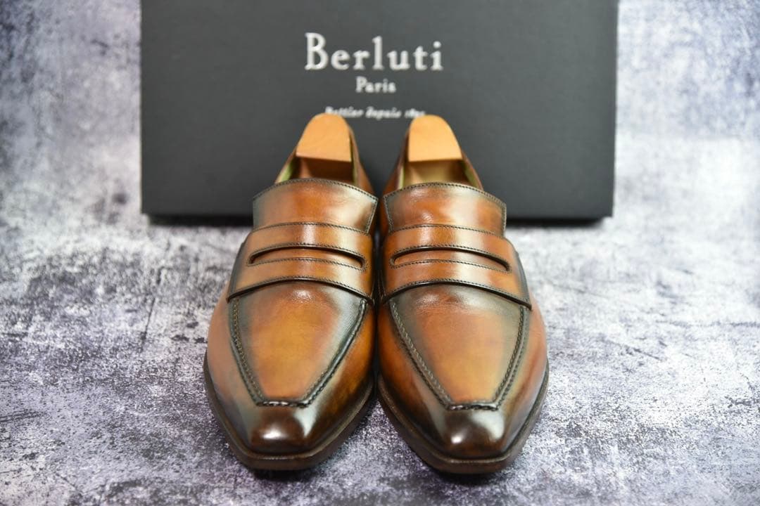 純正ツリー付 ベルルッティ アンディ サイズ7.5 ブラウンパティーヌ