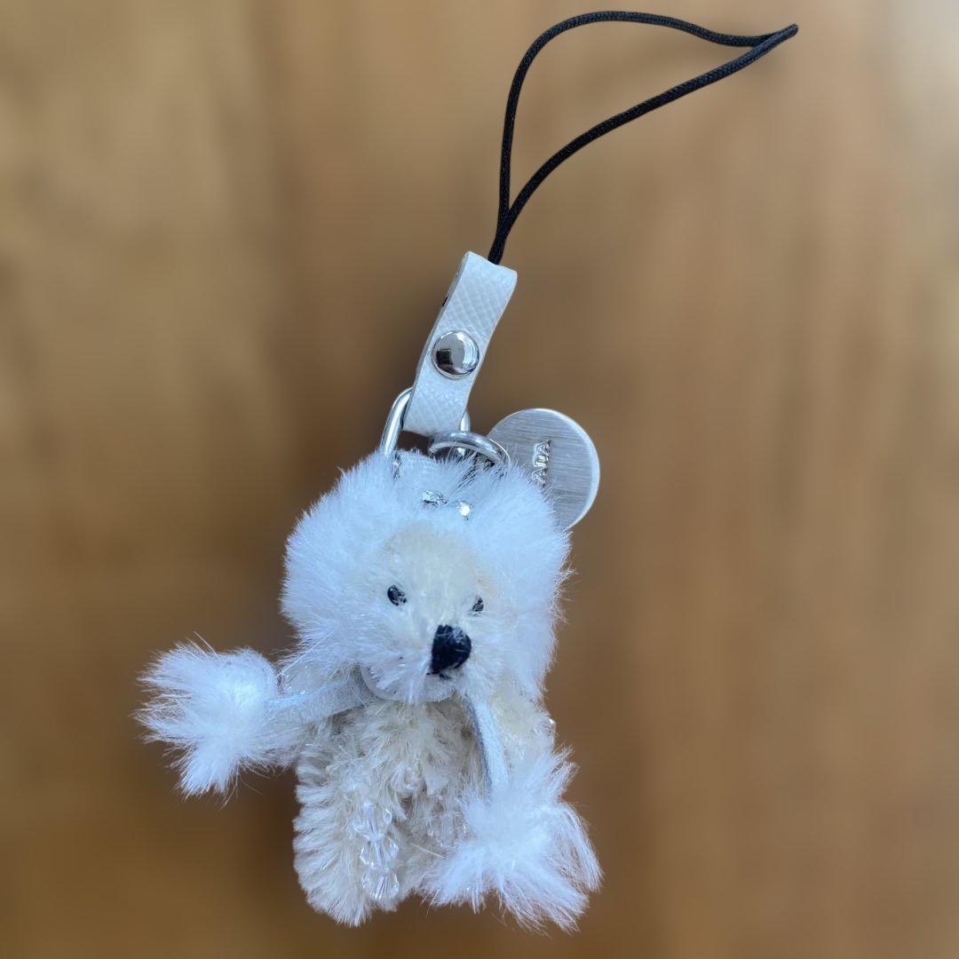 値下✩新品未使用✩PRADA ホワイトファーぬいぐるみキーホルダー 値下✩新品未使用✩PRADA ホワイトファーぬいぐるみキーホルダー 新品