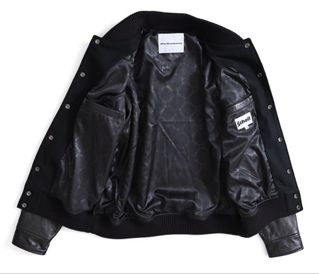 希少】ホワイトマウンテニアリング SCHOTT スタジャン ブラック M