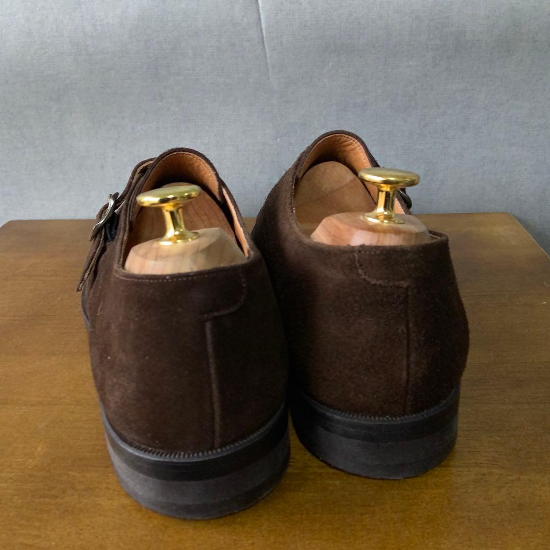 REGALリーガル ブラウンスエード シングルモンク シューズ 25.5cm