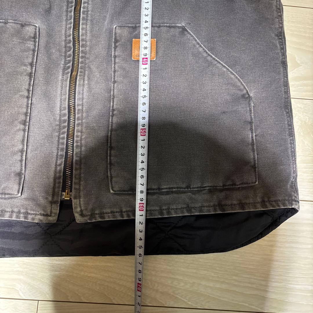 希少グレー・Lサイズ】カーハート ダックベスト V02 029 メキシコ製