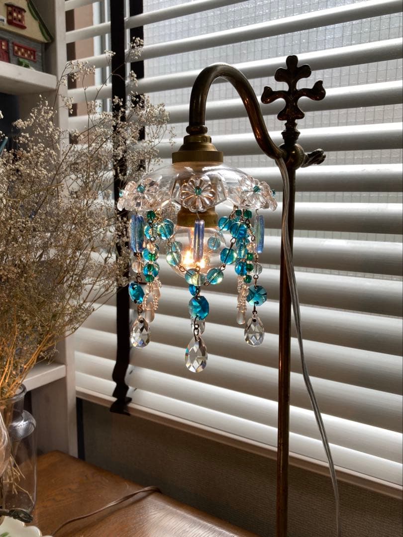 ミニシャンデリア 1920年 フランスアンティーク （ブルーウランの世界