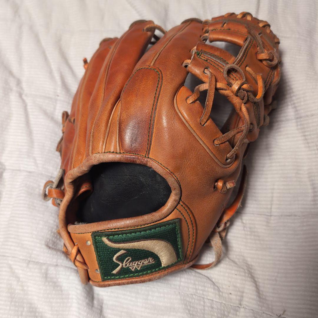 最終値下げ久保田スラッガー　硬式グローブ 　内野　辻綴じ 辻とじでどう変わる？】久保田スラッガー最小硬式グラブSSJ3を型付けし
