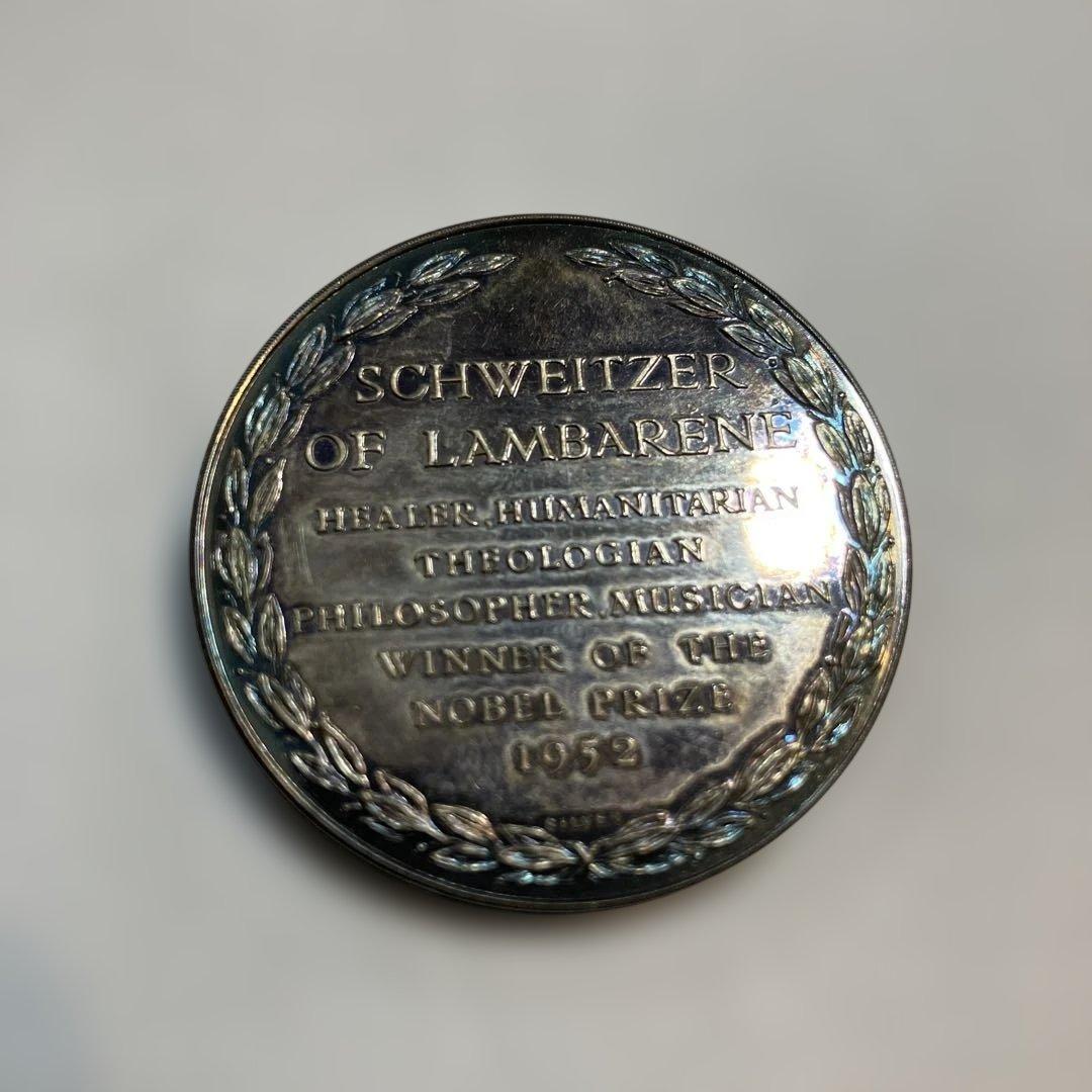 アルベルト シュバイツァー 記念メダル 銀 1875 1965 イギリス製