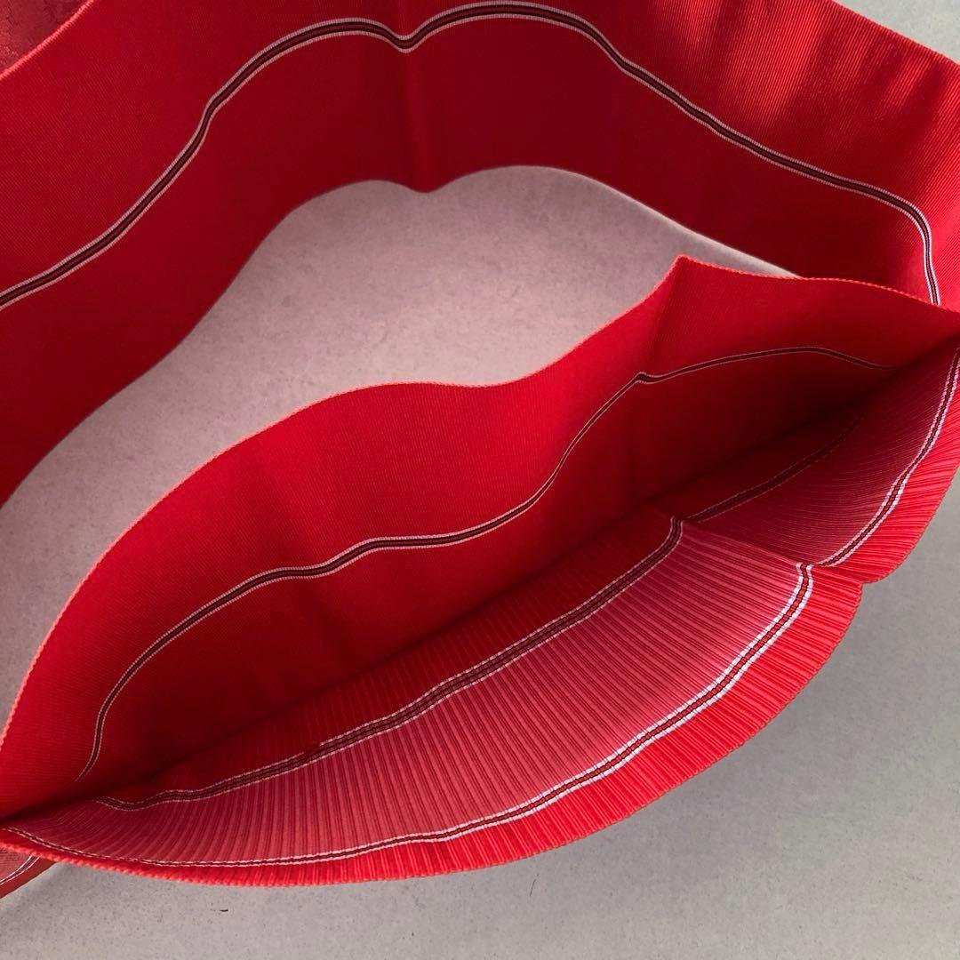 未使用　本場筑前博多織　半幅帯　織り出し縞模様・花模様　正絹　No.2-22