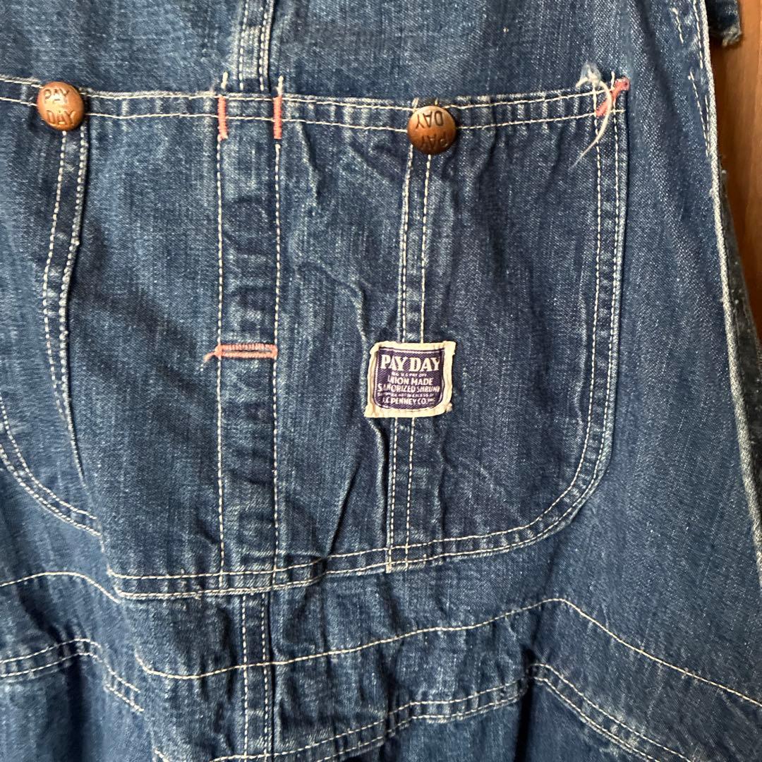 コメント値下げOK盾タグ40s pay dayオーバーオール - メルカリ