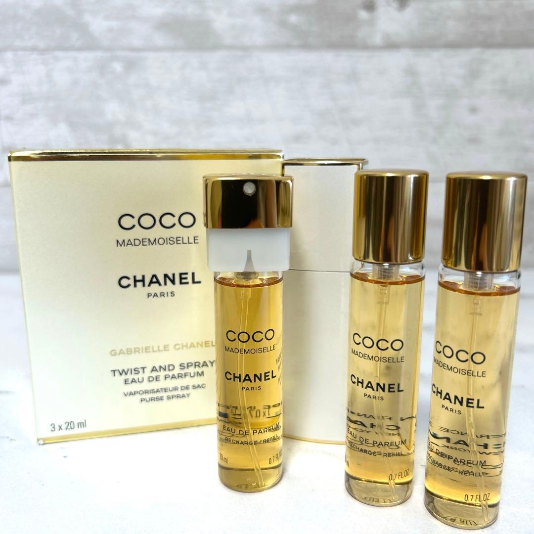CHANEL ココマドモアゼル　ツィスト&スプレイ　20ml×3 92 Amazon | シャネル CHANEL ココ マドモアゼル オードトワレ ツイスト