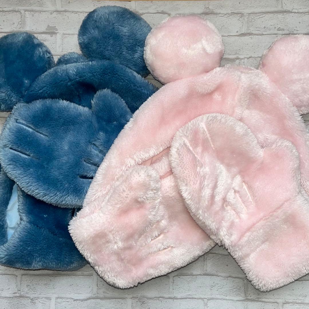 ディズニー ミッキー マフラー ピンク ブルー 冬の定番フード&手袋付き！東京ディズニーランド「ミッキーマウス