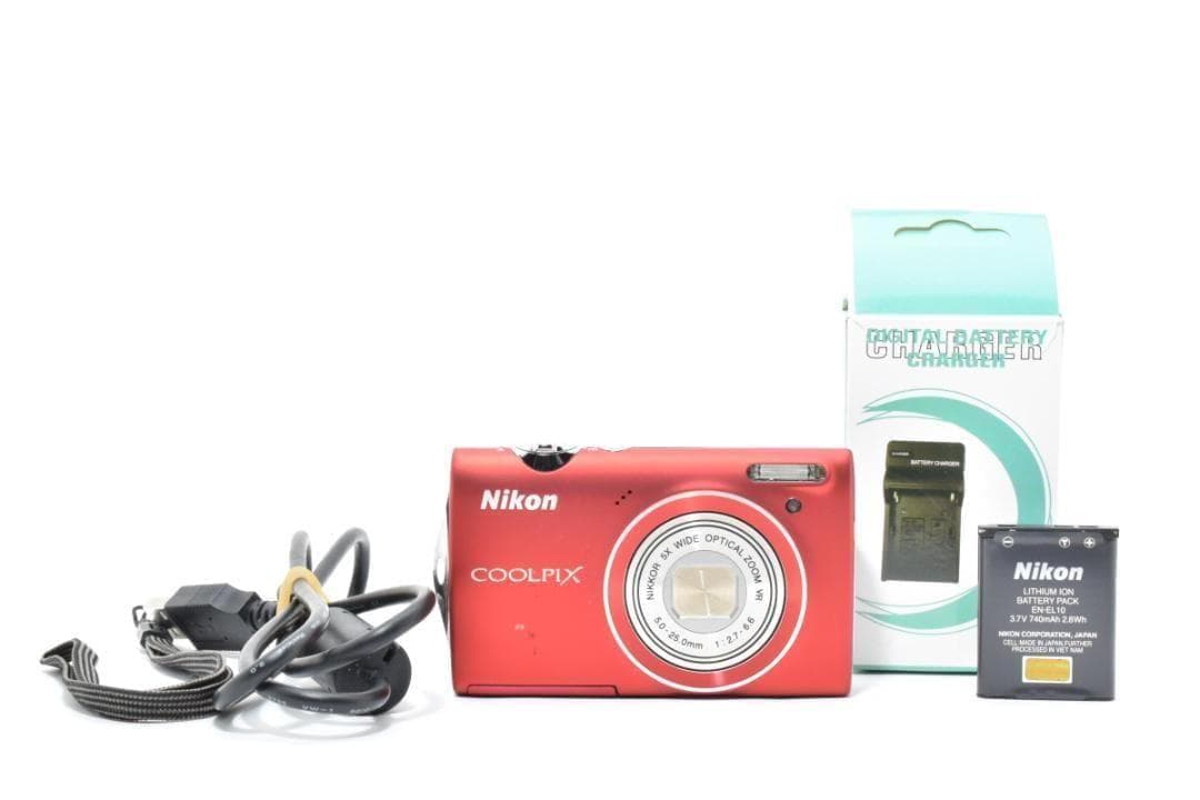 □ 美品・レッド□ ニコン Nikon COOLPIX S5100 - メルカリ