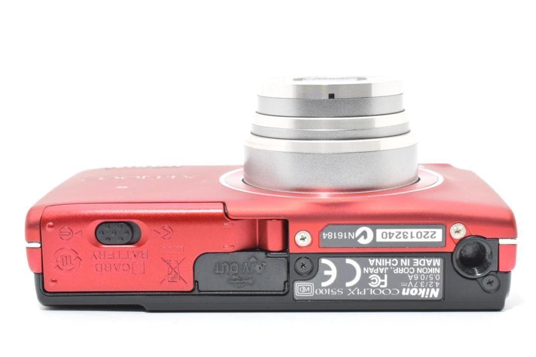 □ 美品・レッド□ ニコン Nikon COOLPIX S5100 - メルカリ